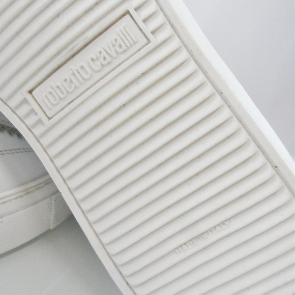 🎁FATHERS DAY NEW $579 ROBERTO CAVALLI HI-TOP EMBELLISHED RC LOGO SNEAKERS 45 - Picture 10 of 12
